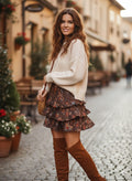 Jupe Courte Volantée Camaïeu- Style Bohème-chic-