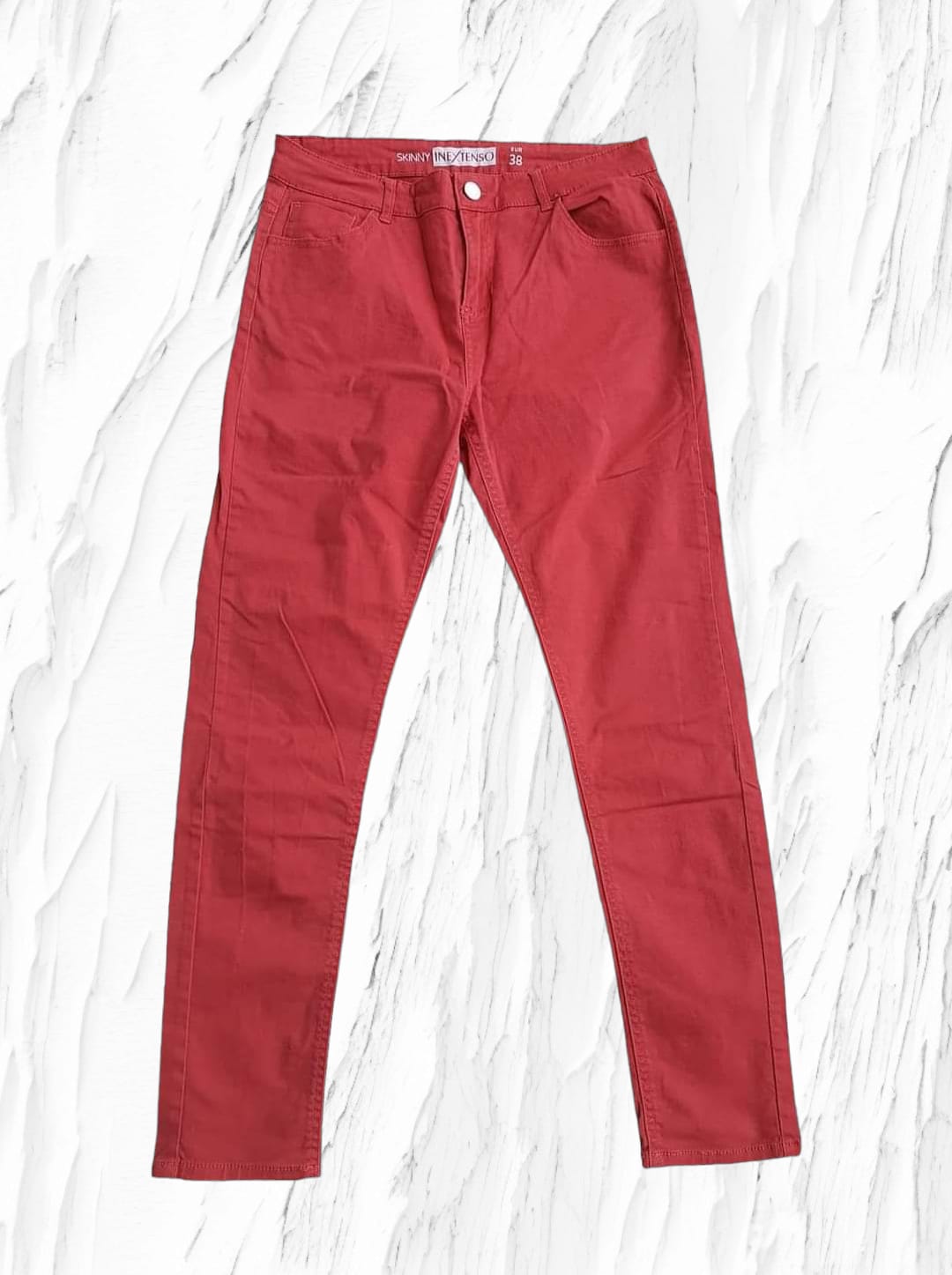 Jean Skinny Corail Vibrant - Taille 38