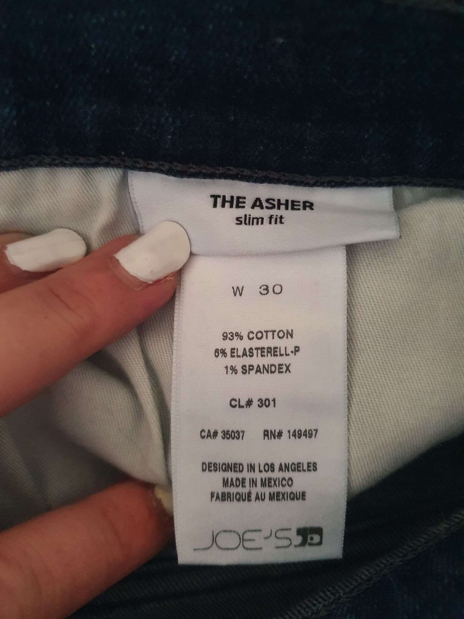 Jean Joe's Jeans "The Asher" Slim Fit - Bleu Brut Usé - Homme - W30 (Taille 40)