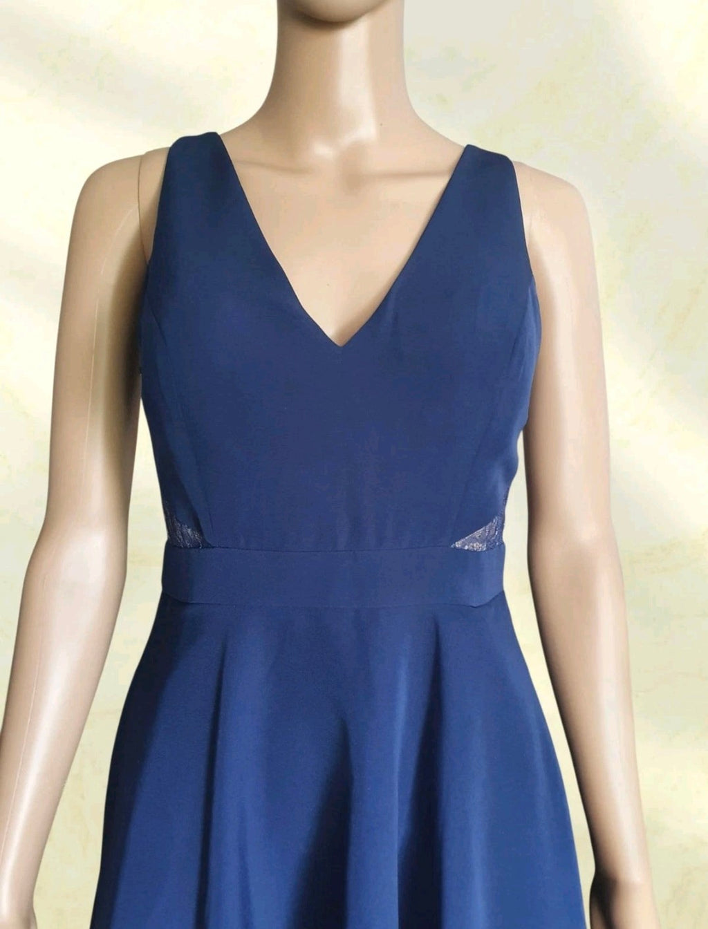 Robe courte de soirée bleu marine - coupe patineuse- Aqua - T38