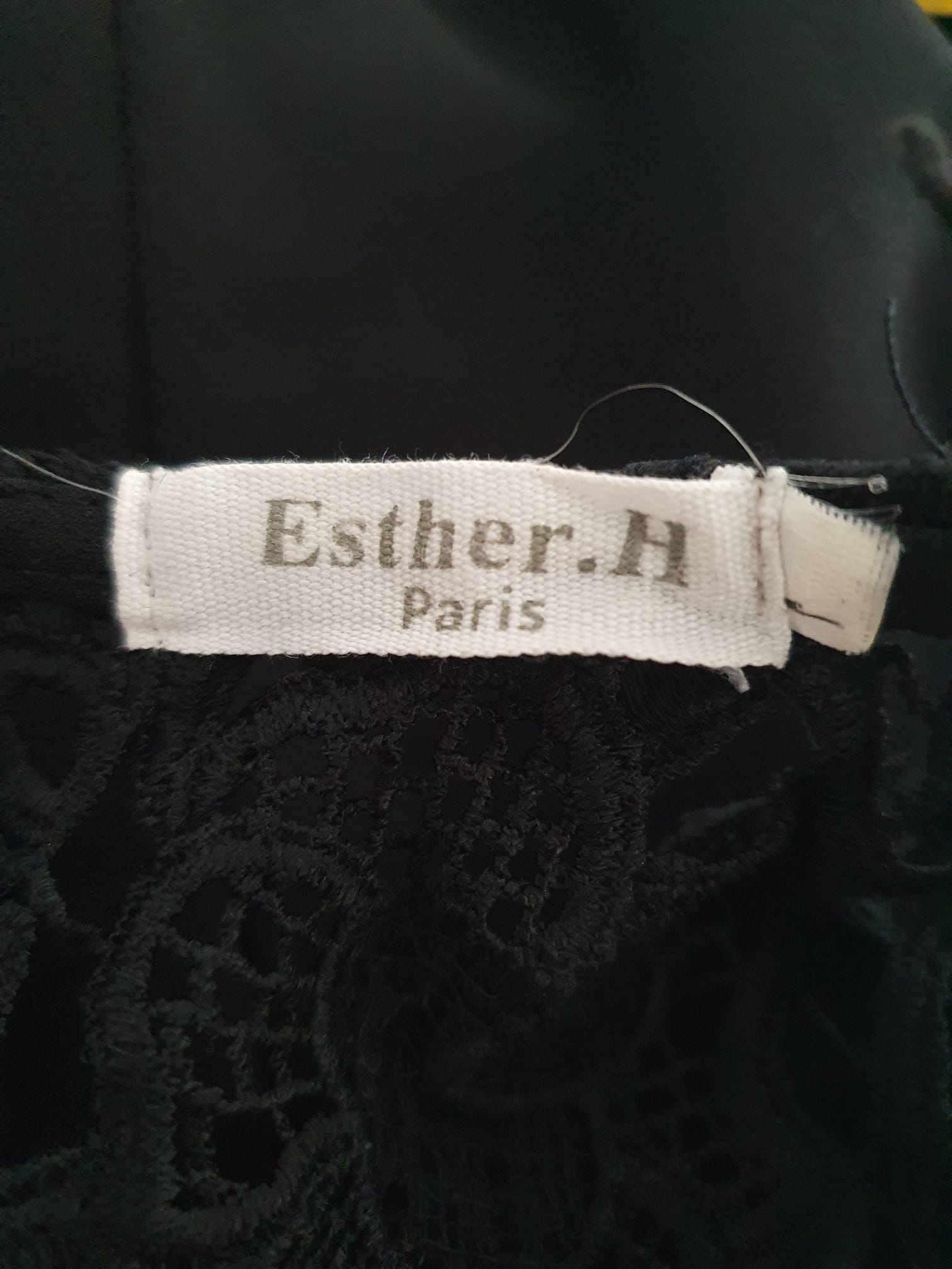 Robe de Soirée Noire en Dentelle - Esther.H Paris | Chic & Intemporelle T36