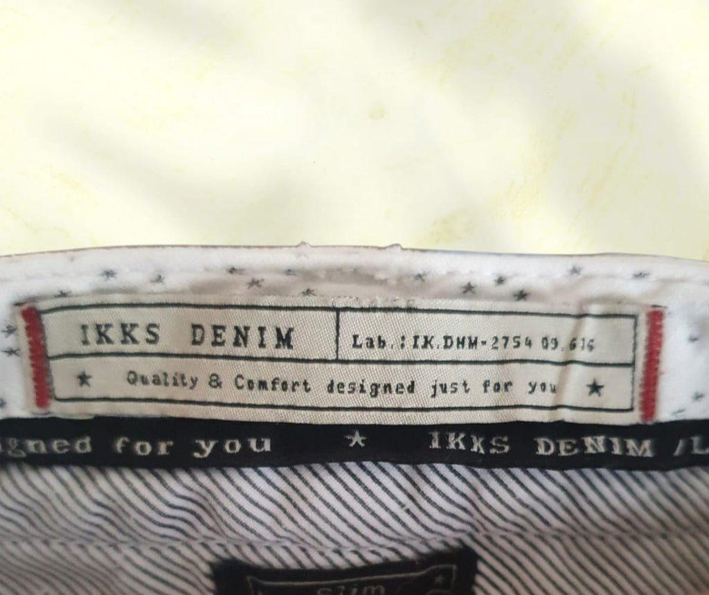 Jeans IKKS Denim Blanc - Coupe Slim - Taille 36