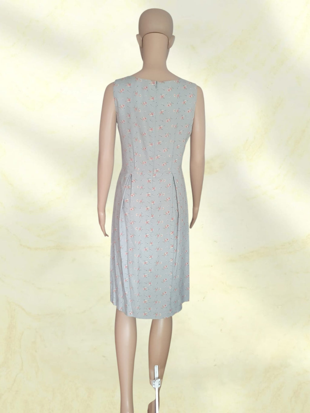 Robe d'été Tara Jarmon - Motif Floral Vintage - Bleu Pastel & Rose T36