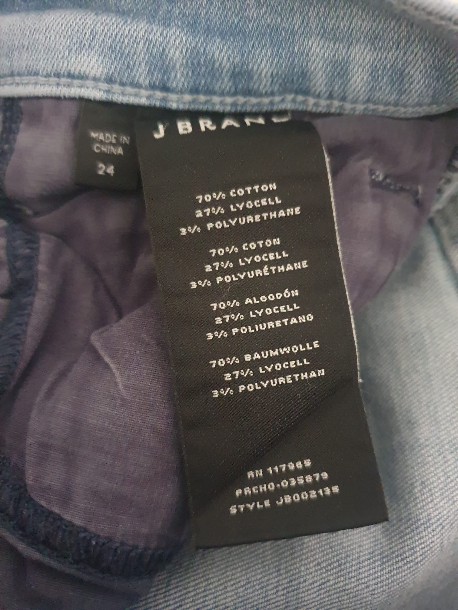 Jean Skinny J Brand Bleu Clair - Taille Haute & Boutons Apparents Taille 10 ans.