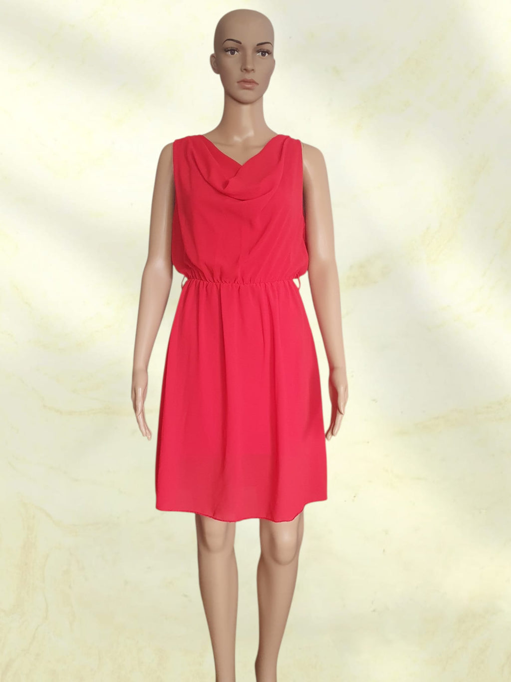 Robe Courte Rouge Fluide - Coupe Italienne & Dos Nu Bijou T38