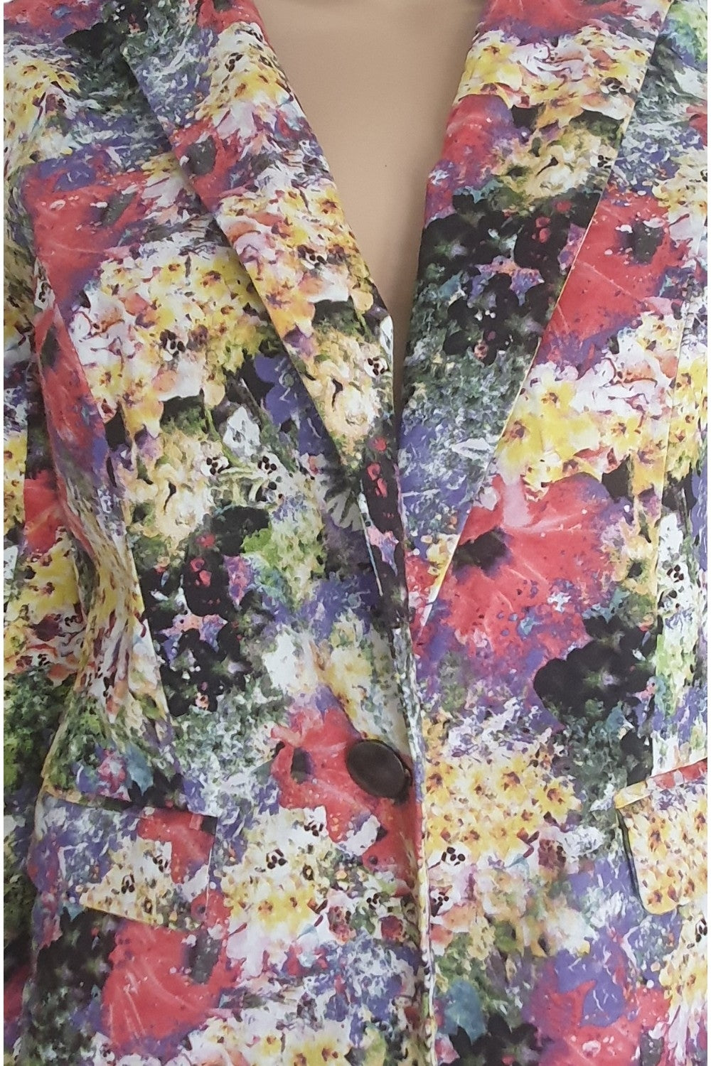 Veste Blazer Fleuri Coton ONLY – Modèle Azalea – Blazer Ajusté Stretch T38